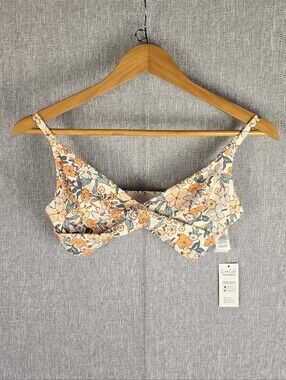 Cupshe Floral Print Twist Bralette Bikini Top New With Tags Sz SMALL